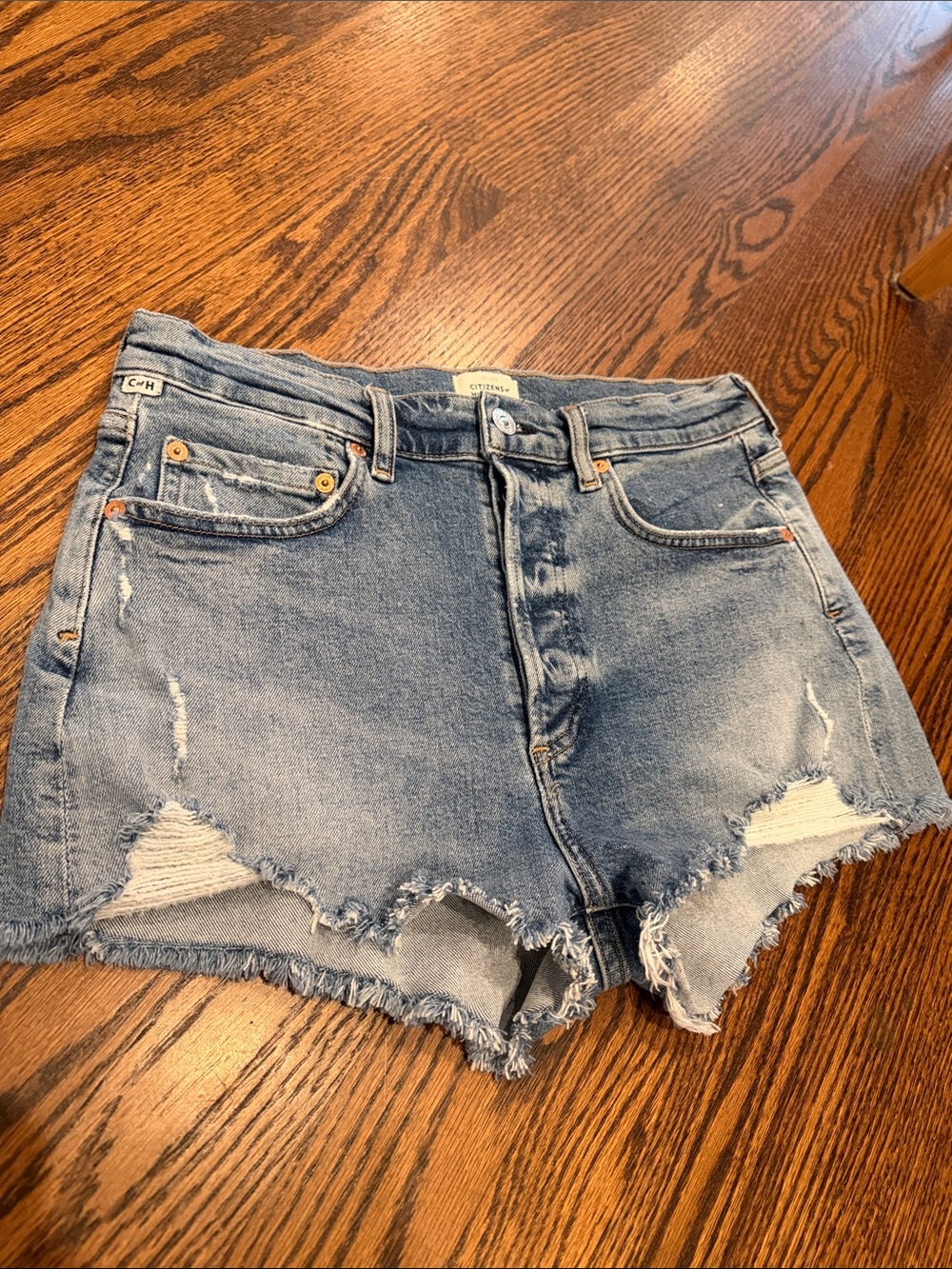 Citizens of Humanity CoH sz 27 Annabelle Faded Jean Short cut-off distressed 228